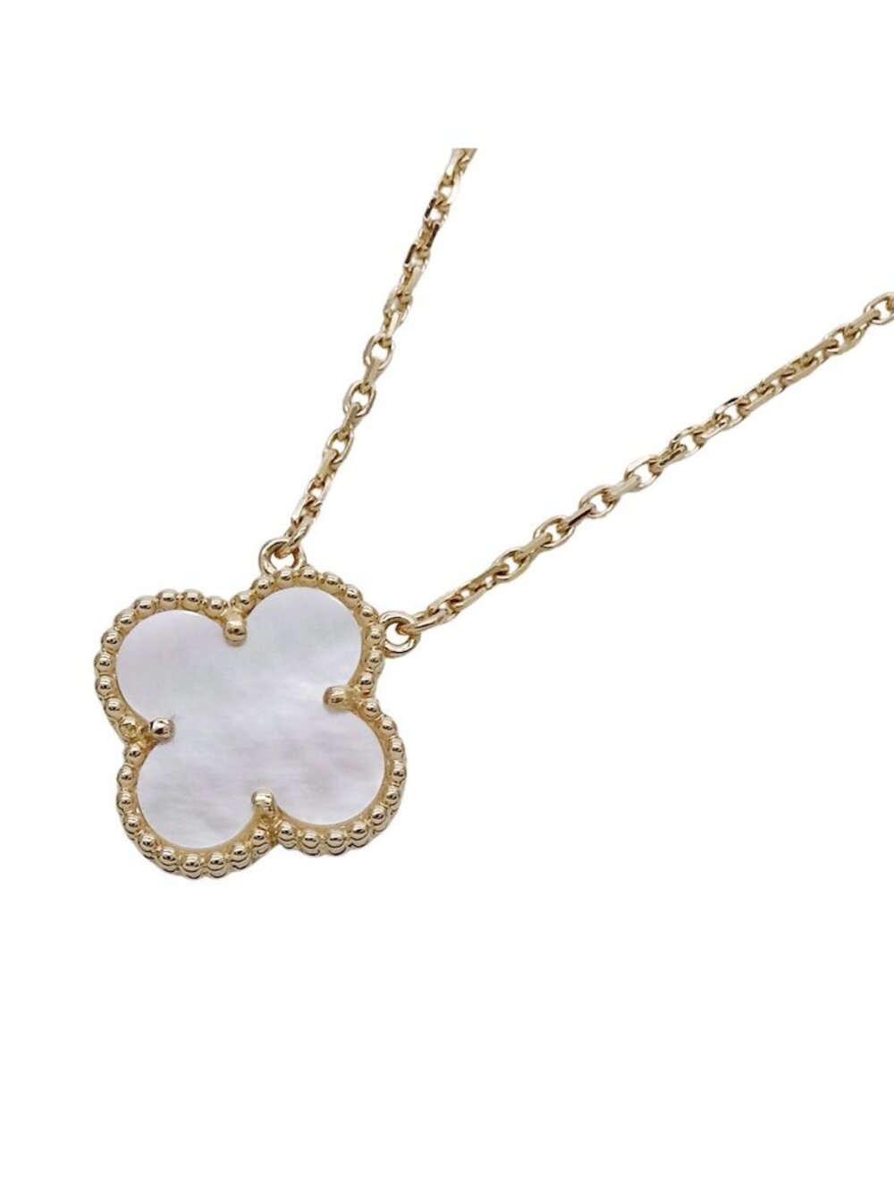 Van Cleef & Arpels Necklace Vintage Alhambra 18k Gold Mother Observation Pearl